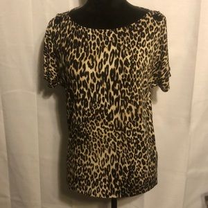 cable & gauge leopard blouse size M